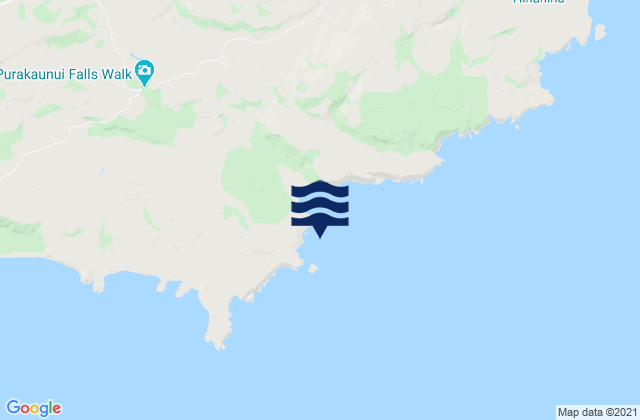 Karte der Gezeiten Purakaunui Bay, New Zealand