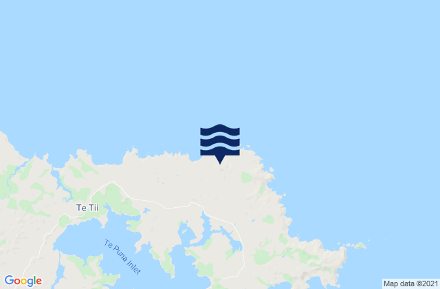 Karte der Gezeiten Purerua Peninsula, New Zealand