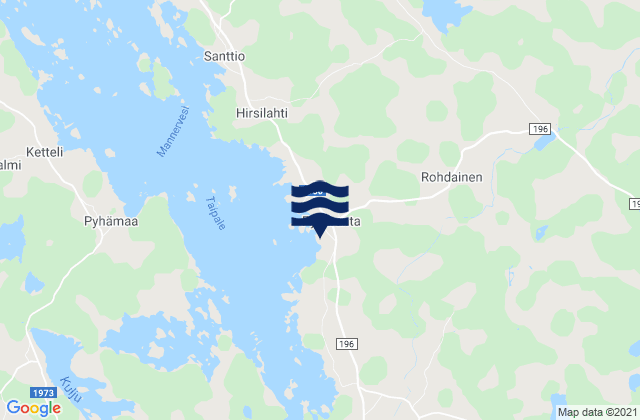 Karte der Gezeiten Pyhäranta, Finland