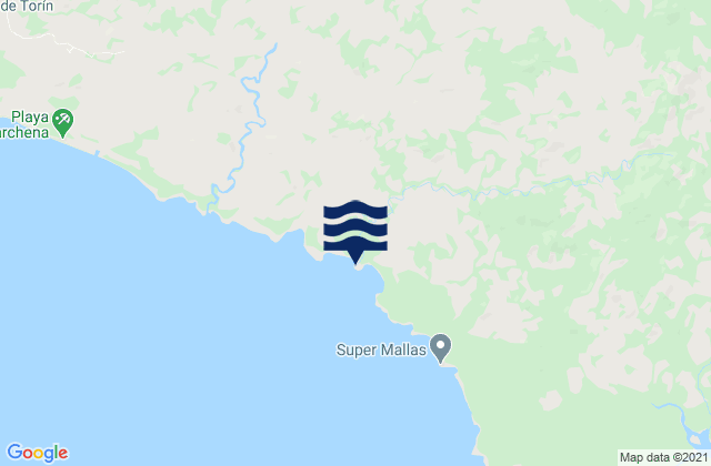 Karte der Gezeiten Pásiga, Panama