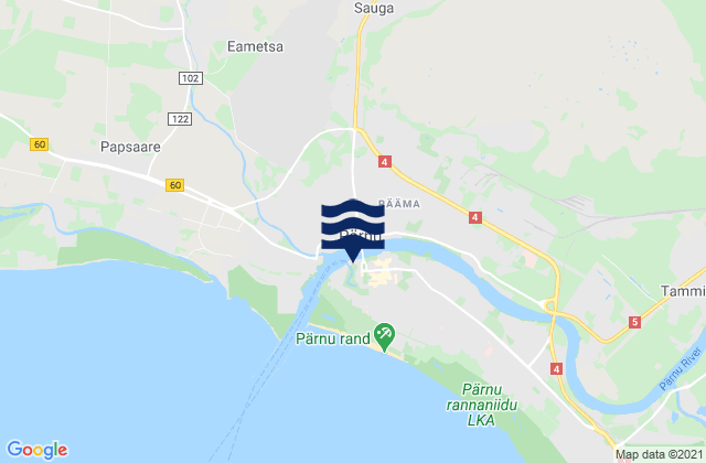 Karte der Gezeiten Pärnu, Estonia