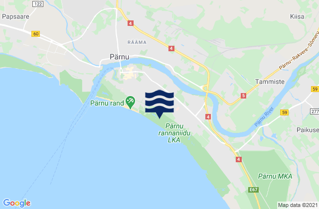 Karte der Gezeiten Pärnu linn, Estonia