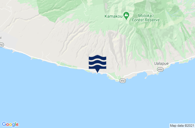 Karte der Gezeiten Pāhoa, United States