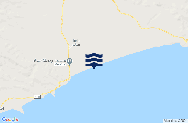 Karte der Gezeiten Qishn, Yemen