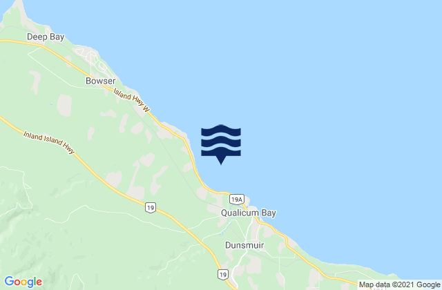 Karte der Gezeiten Qualicum Bay, Canada