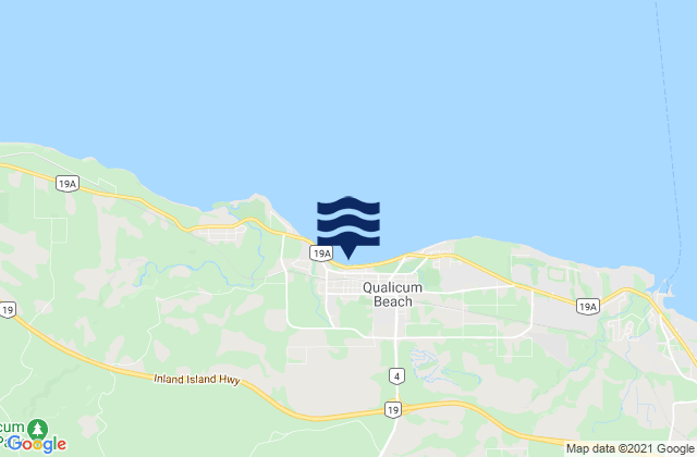 Karte der Gezeiten Qualicum Beach, Canada