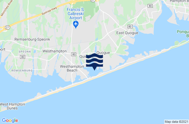 Karte der Gezeiten Quantuck Bay, United States