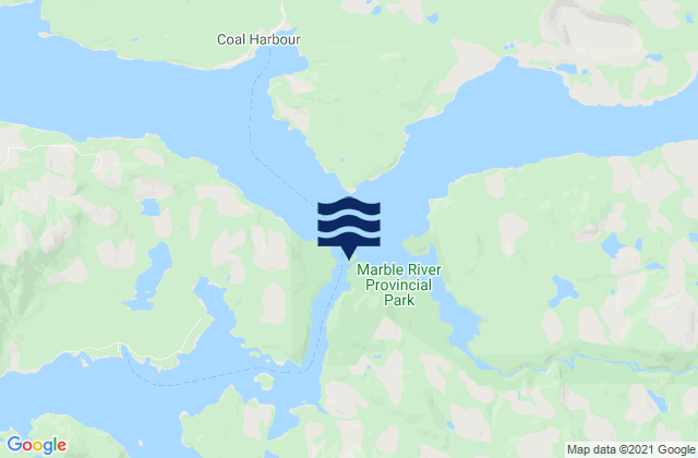 Karte der Gezeiten Quatsino Narrows, Canada