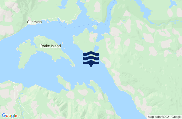 Karte der Gezeiten Quatsino Sound, Canada