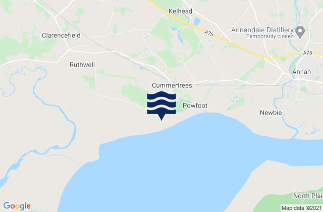Karte der Gezeiten Queensberry Bay, United Kingdom