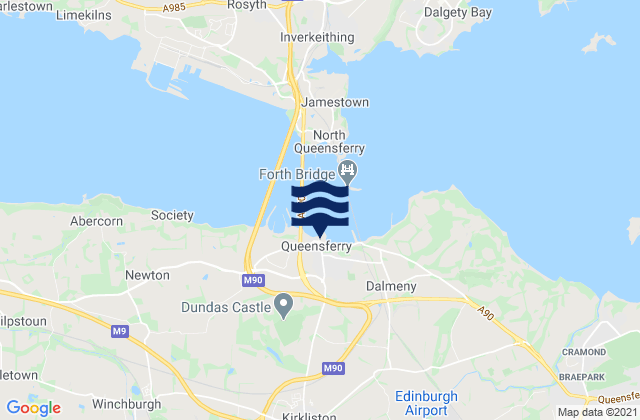 Karte der Gezeiten Queensferry, United Kingdom