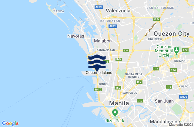 Karte der Gezeiten Quezon City, Philippines
