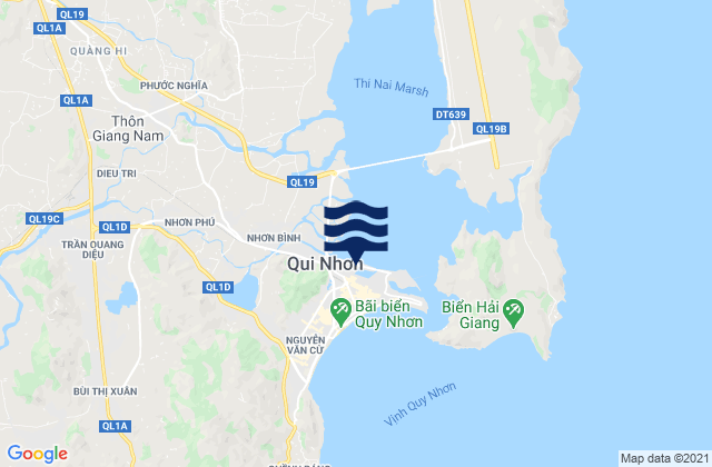Karte der Gezeiten Qui Nhon, Vietnam