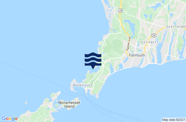 Karte der Gezeiten Quissett Harbor, United States