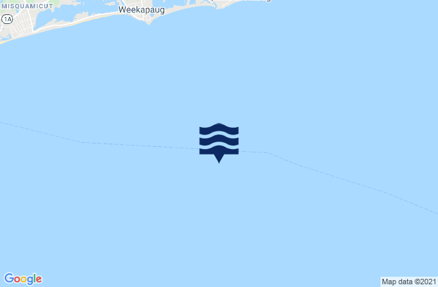 Karte der Gezeiten Quonochontaug Beach 3.8 miles S of, United States
