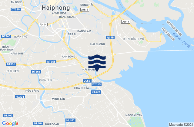 Karte der Gezeiten Quận Dương Kinh, Vietnam