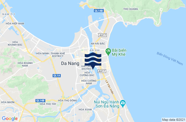Karte der Gezeiten Quận Hải Châu, Vietnam