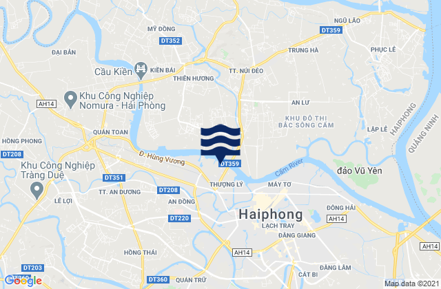 Karte der Gezeiten Quận Hồng Bàng, Vietnam