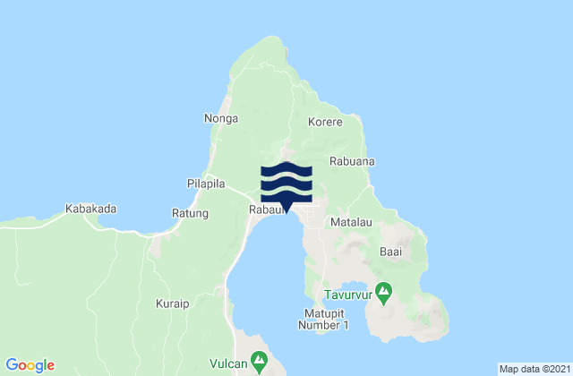 Karte der Gezeiten Rabaul, Papua New Guinea