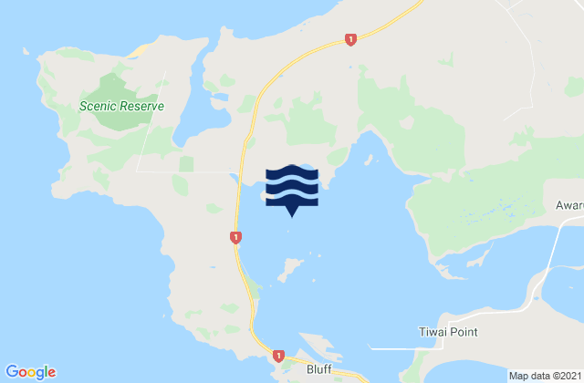 Karte der Gezeiten Rabbit Island, New Zealand
