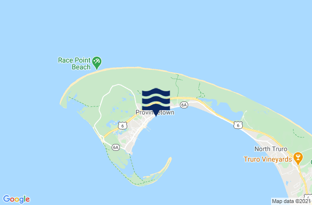 Karte der Gezeiten Race Point Cape Cod National Seashore Provincetown, United States