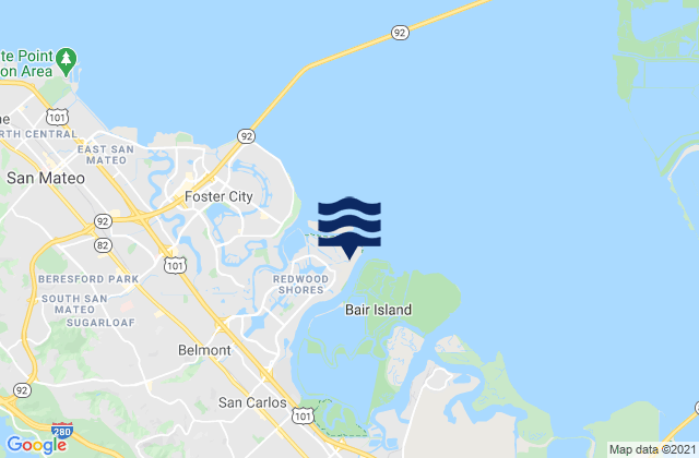 Karte der Gezeiten Radio Beach, United States