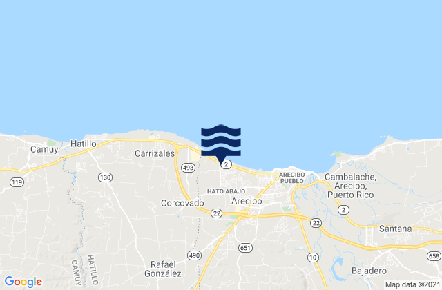 Karte der Gezeiten Rafael Capo, Puerto Rico