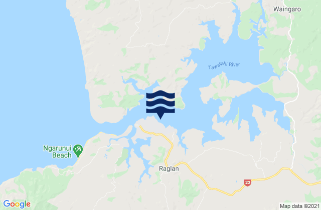 Karte der Gezeiten Raglan, New Zealand