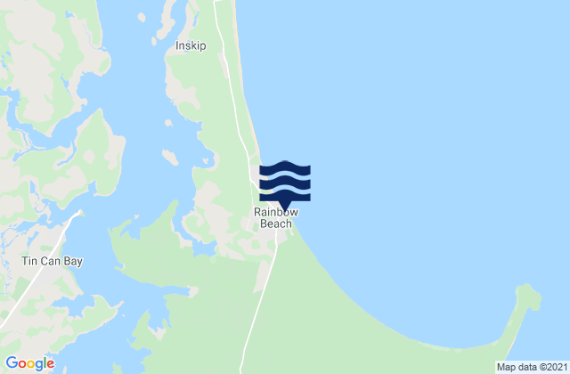 Karte der Gezeiten Rainbow Beach, Australia