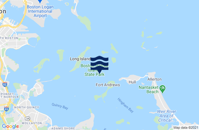 Karte der Gezeiten Rainsford Island 0.4 n.mi. SE of, United States