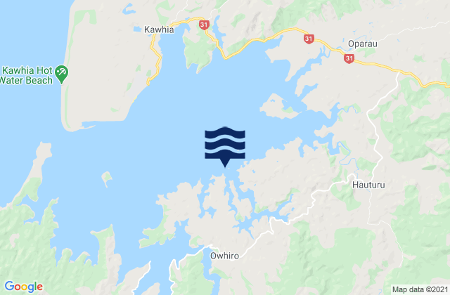 Karte der Gezeiten Rakaunui Inlet, New Zealand