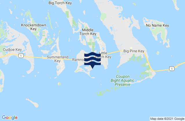 Karte der Gezeiten Ramrod Key (Newfound Harbor), United States