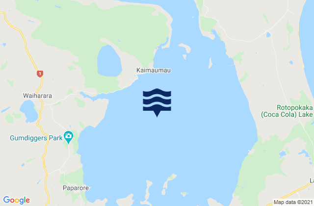 Karte der Gezeiten Rangaunu Harbour, New Zealand