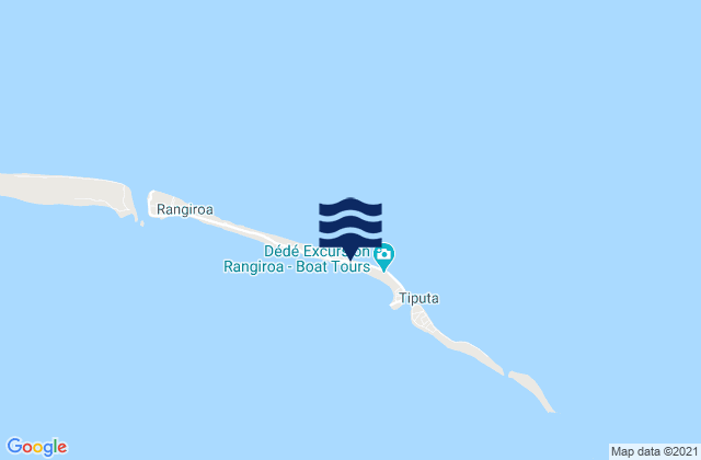 Karte der Gezeiten Rangiroa, French Polynesia