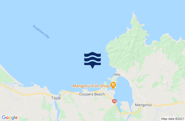 Karte der Gezeiten Rangitoto Peninsula, New Zealand