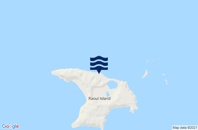 Karte der Gezeiten Raoul or Sunday Island, New Zealand