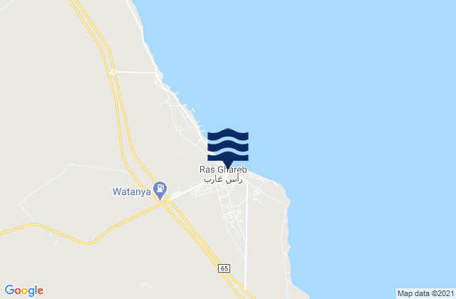Karte der Gezeiten Ras Gharib, Egypt