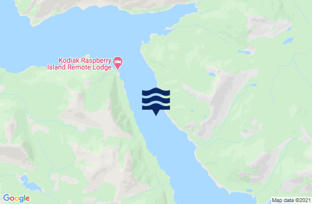 Karte der Gezeiten Raspberry Strait south of Muskomee Bay, United States