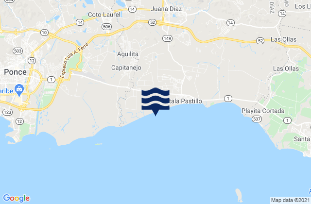 Karte der Gezeiten Real Barrio, Puerto Rico