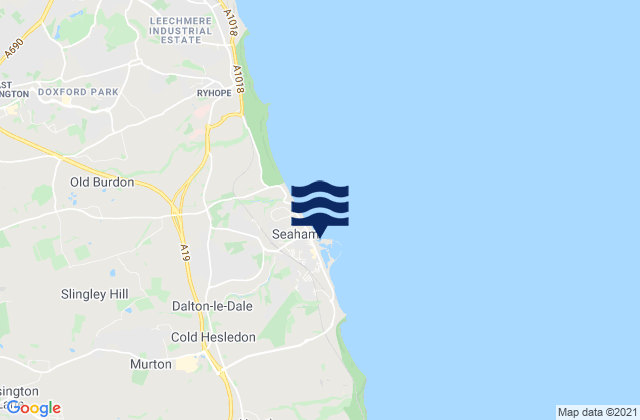 Karte der Gezeiten Red Acre Beach, United Kingdom