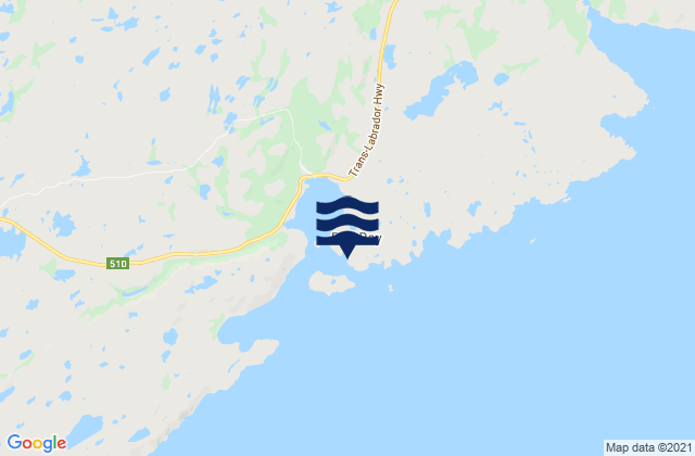 Karte der Gezeiten Red Bay, Canada