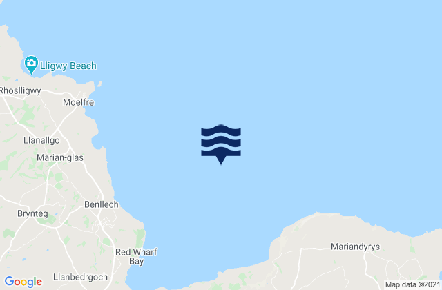 Karte der Gezeiten Red Wharf Bay, United Kingdom