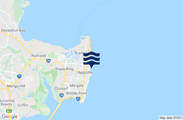 Karte der Gezeiten Redcliffe, Australia