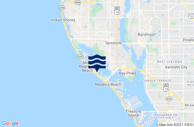 Karte der Gezeiten Redington Beach, United States