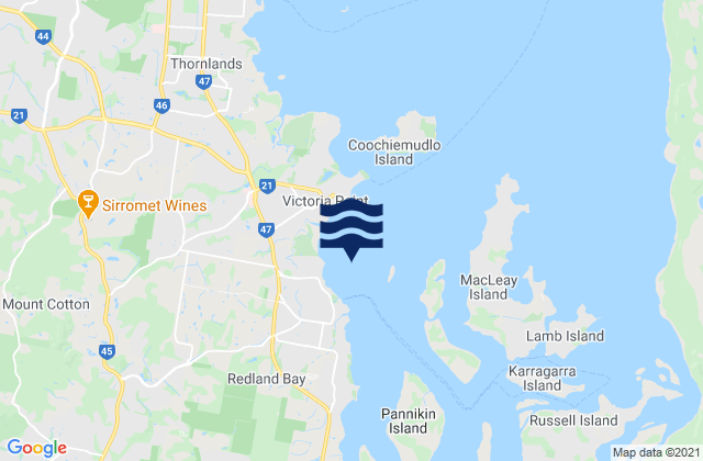 Karte der Gezeiten Redland Bay, Australia