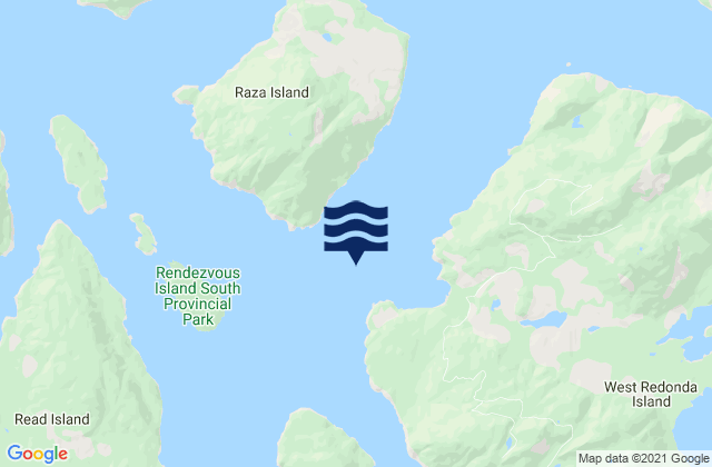Karte der Gezeiten Redonda Bay, Canada