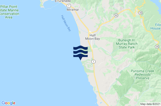 Karte der Gezeiten Redondo Beach, United States