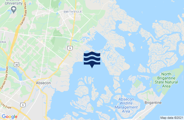 Karte der Gezeiten Reeds Bay, United States