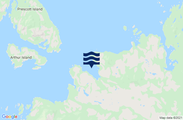 Karte der Gezeiten Refuge Bay, Canada