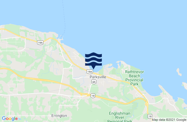 Karte der Gezeiten Regional District of Nanaimo, Canada